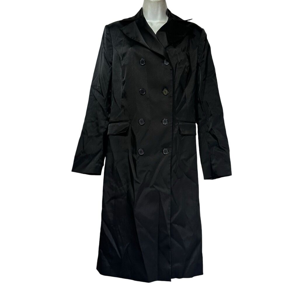 evelyn black nylon trench coat Size 12